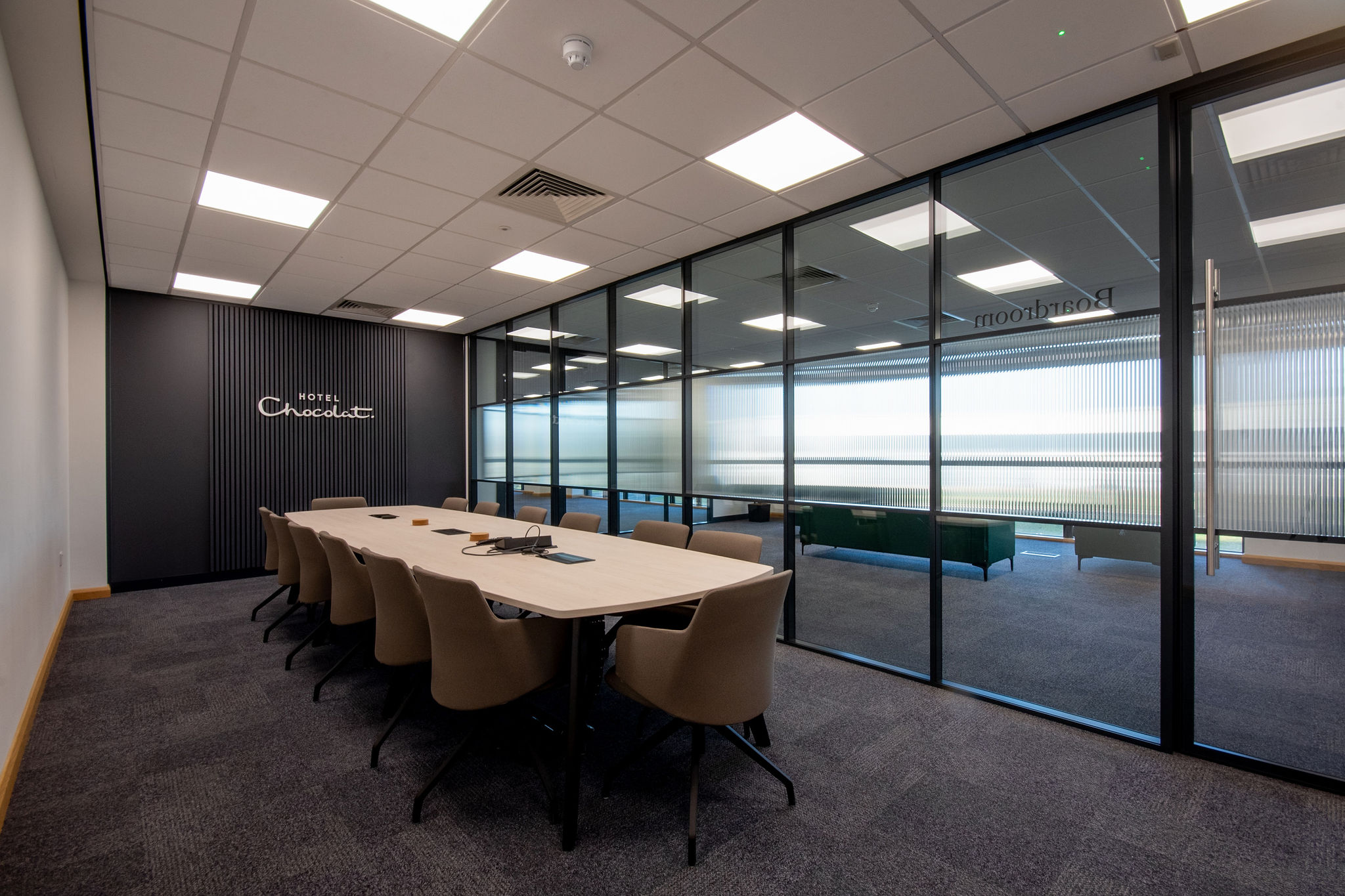 Boardroom with crittall glazed partitioning